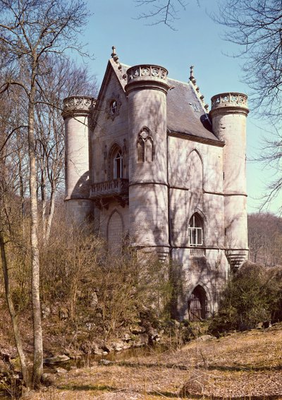 Chateau de la Reine Blanche at the Ponds of Commelles, built by the Duke of Bourbon in 1826 by French School